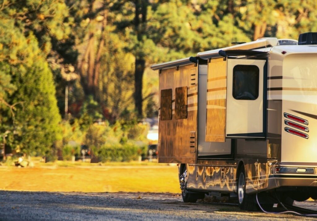 RV repair technician arriving at a customer’s driveway with mobile repair van